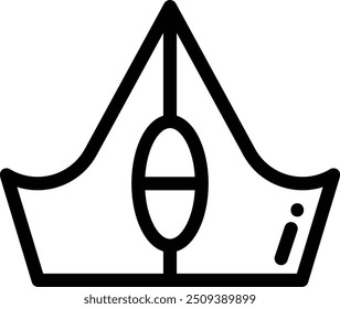 crown icon. Thin Linear Style Design Isolated On White Background