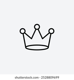 Crown icon in tree different line stroke sizes.