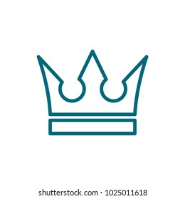 crown icon in trendy flat style 