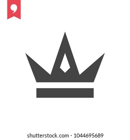 Crown Icon in trendy flat style isolated on grey background. Crown symbol for your web site design, logo, app, UI. Vector illustration, EPS10.
