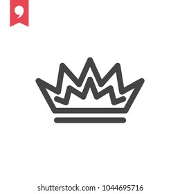 Crown Icon in trendy flat style isolated on grey background. Crown symbol for your web site design, logo, app, UI. Vector illustration, EPS10.