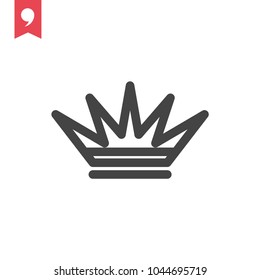Crown Icon in trendy flat style isolated on grey background. Crown symbol for your web site design, logo, app, UI. Vector illustration, EPS10.