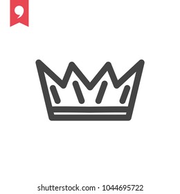 Crown Icon in trendy flat style isolated on grey background. Crown symbol for your web site design, logo, app, UI. Vector illustration, EPS10.