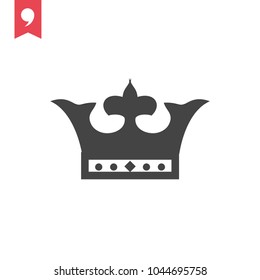 Crown Icon in trendy flat style isolated on grey background. Crown symbol for your web site design, logo, app, UI. Vector illustration, EPS10.