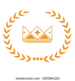 Crown Icon in trendy flat style isolated on White background