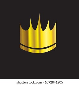 Crown Icon in trendy flat style isolated on Black background
