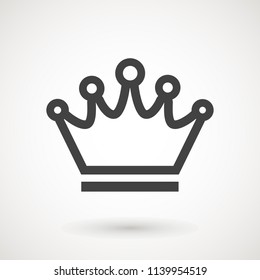 Crown Icon in trendy flat style isolated on grey background. Crown symbol for your web site design, logo, app, UI. Vector illustration, EPS10.