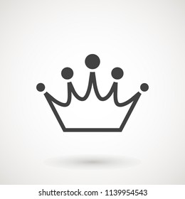 Crown Icon in trendy flat style isolated on grey background. Crown symbol for your web site design, logo, app, UI. Vector illustration, EPS10.