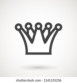 Crown Icon in trendy flat style isolated on white background. Crown symbol for your web site design, logo, app, UI. Vector illustration, EPS10