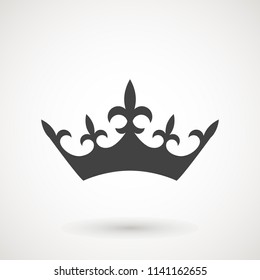 Crown Icon in trendy flat style isolated on white background. Crown symbol for your web site design, logo, app, UI. Vector illustration, EPS10