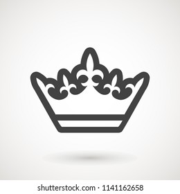 Crown Icon in trendy flat style isolated on white background. Crown symbol for your web site design, logo, app, UI. Vector illustration, EPS10