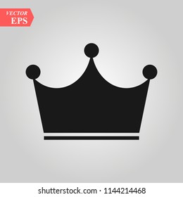 Crown Icon in trendy flat style isolated on grey background. Crown symbol for your web site design, logo, app, UI. Vector illustration, EPS10.