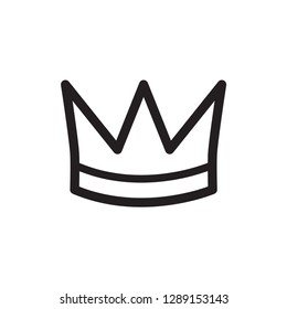 crown icon in trendy flat style 