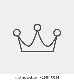 Crown Icon in trendy flat style isolated on grey background. Crown symbol for your web site design, logo, app, UI. Vector illustration, EPS10