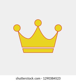 Crown Icon in trendy flat style isolated on grey background. Crown symbol for your web site design, logo, app, UI. Vector illustration, EPS10
