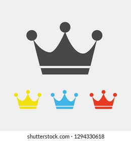 Crown Icon in trendy flat style isolated on grey background. Crown symbol for your web site design, logo, app, UI. Vector illustration, EPS10