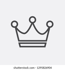 Crown Icon in trendy flat style isolated on grey background. Crown symbol for your web site design, logo, app, UI. Vector illustration, EPS10