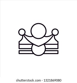 Crown Icon in trendy flat style