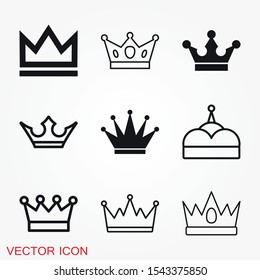 Crown Icon in trendy flat style isolated on background. Crown symbol for your web site design, logo, app, UI. Vector illustration, EPS10