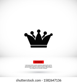 Crown Icon in trendy flat style isolated on grey background. Crown symbol for your web site design, logo, app, UI. Vector illustration