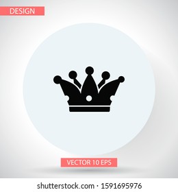 Crown Icon in trendy flat style isolated on grey background. Crown symbol for your web site design, logo, app, UI. Vector illustration