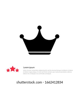 Crown Icon in trendy flat style