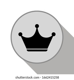 Icono de la corona al estilo moderno y plano