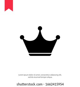 Crown Icon in trendy flat style