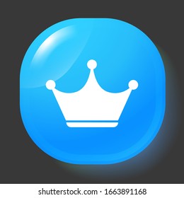 Crown Icon in trendy flat style