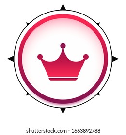 Crown Icon in trendy flat style
