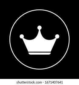 Icono de la corona al estilo moderno y plano