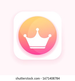 Crown Icon in trendy flat style
