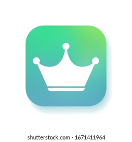 Crown Icon in trendy flat style