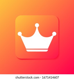 Crown Icon in trendy flat style