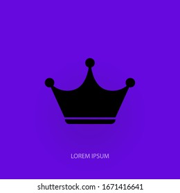 Crown Icon in trendy flat style