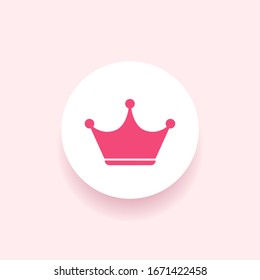 Icono de la corona al estilo moderno y plano