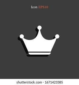 Crown Icon in trendy flat style