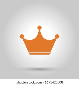 Kronensymbol im trendigen, flachen Stil