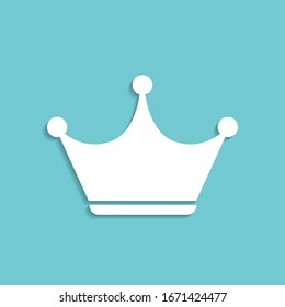 Icono de la corona al estilo moderno y plano