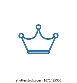 Icono de la corona al estilo moderno y plano