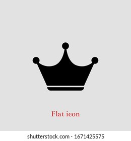 Icono de la corona al estilo moderno y plano