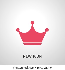 Crown Icon in trendy flat style
