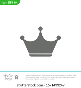 Crown Icon in trendy flat style