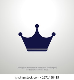 Crown Icon in trendy flat style