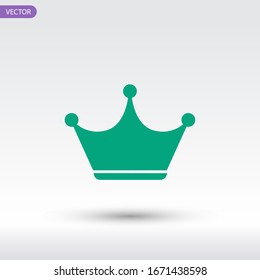 Crown Icon in trendy flat style