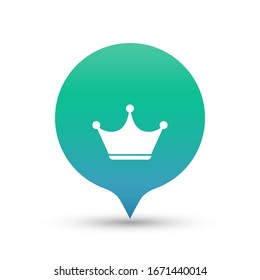 Crown Icon in trendy flat style