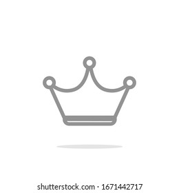 Crown Icon in trendy flat style