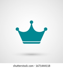 Crown Icon in trendy flat style