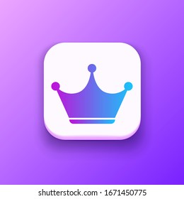 Icono de la corona al estilo moderno y plano
