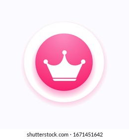 Icono de la corona al estilo moderno y plano